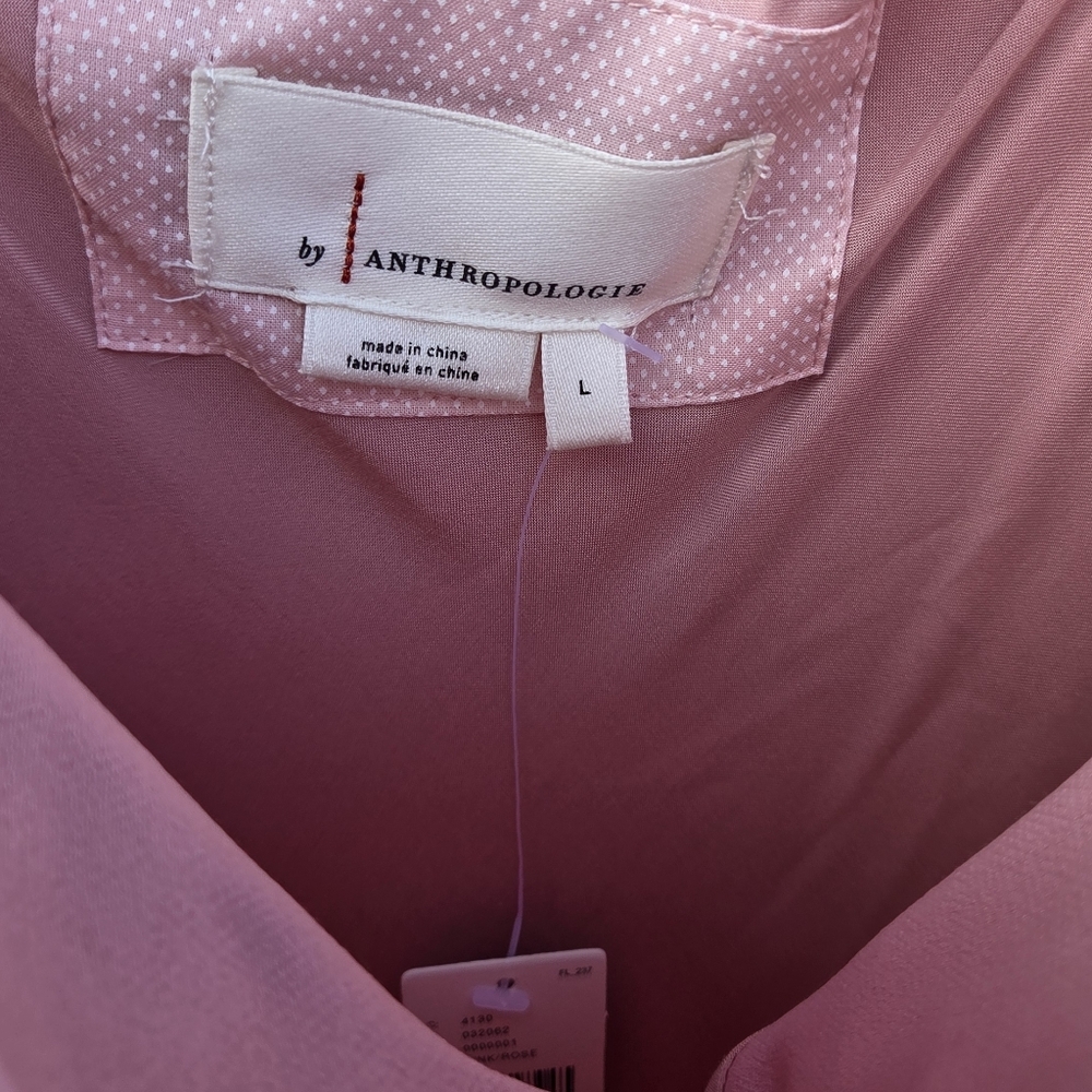 Anthropologie Elyse Satin Slip Midi Dress Rose Pink - Picture 5 of 7